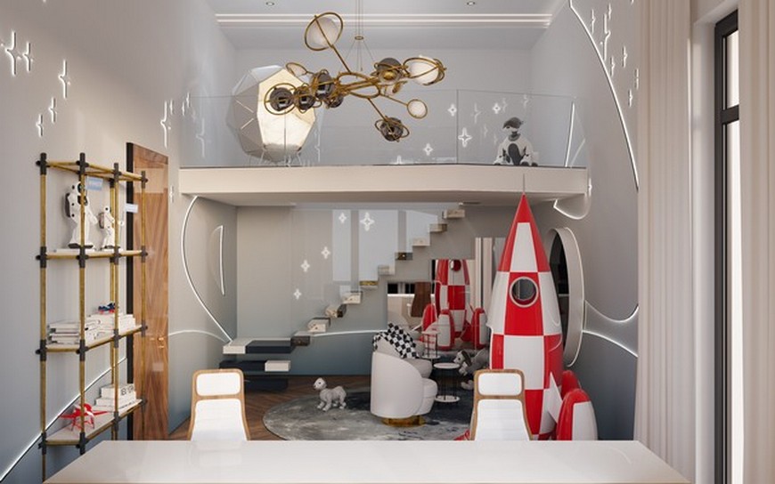 A Cosmic Kids Bedroom Design by Yuriy Zimenko