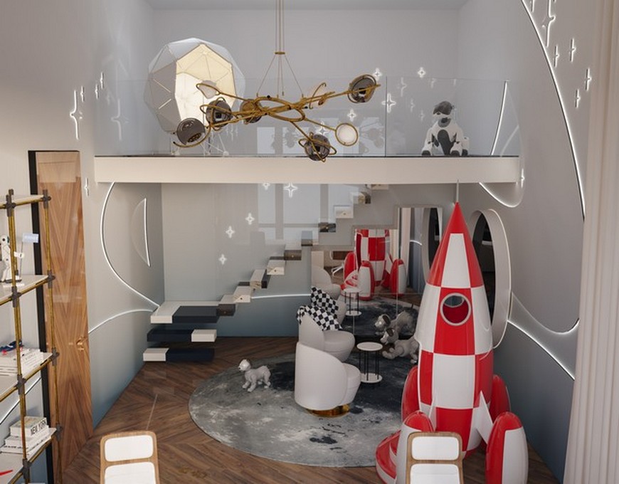 A Cosmic Kids Bedroom Design by Yuriy Zimenko