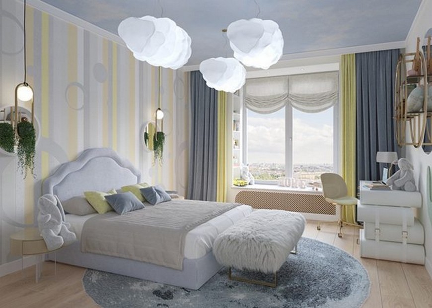 Amazing Kids Bedroom Projects with Cloud Lamps