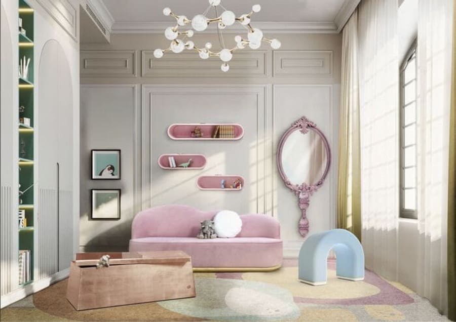 exclusive playroom for kids with fun colours and shapes in the most amazing pieces
