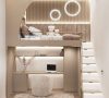 neutral girls bunk bed
