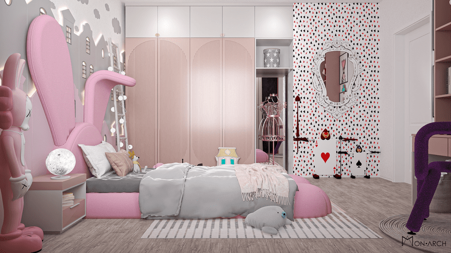 Pink girls' room