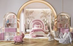 pink kids' bed