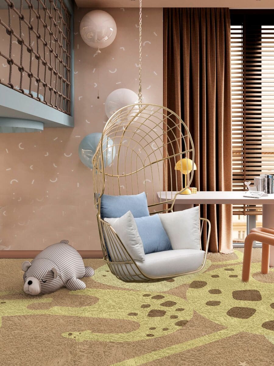 kids' seating piece gold suspension chair