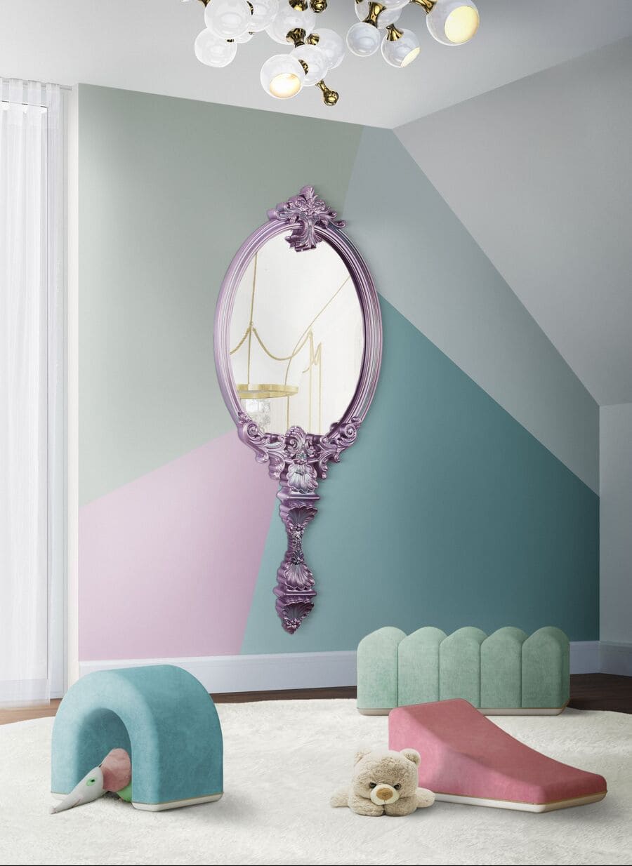 luxury pink kids mirror
