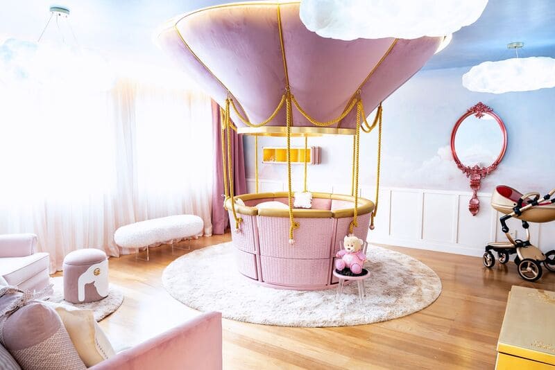 pink luxury kids bed