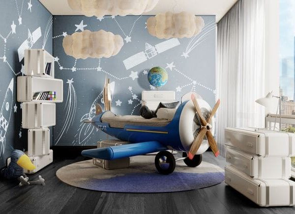 airplane shape kids bed